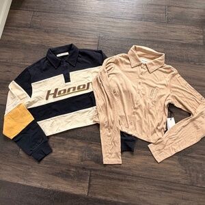 HONOR THE GIFT Awesome Lot of 2 Tops NWT Sz S/L $270!!